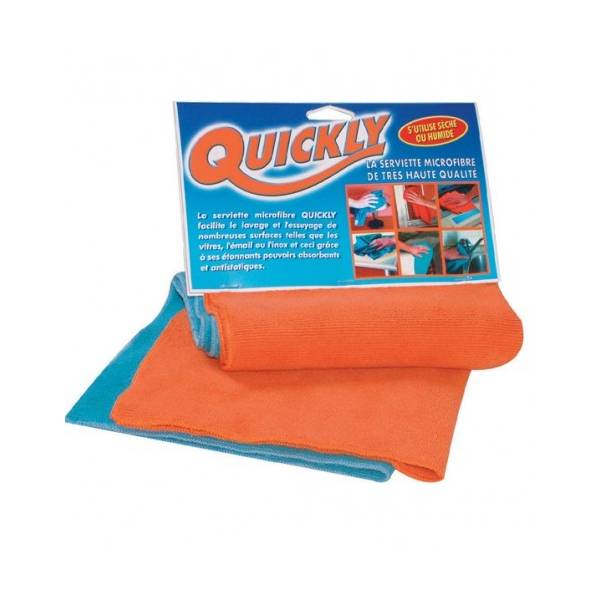 QUICKLY LOT DE 2 MICROFIBRES (lingettes)